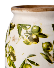 Charger l'image dans la galerie, Vase motif olives – Forme urne en grès