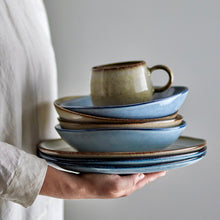 Charger l'image dans la galerie, Assiette creuse, Bleu, Grès