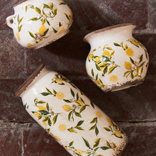 Charger l'image dans la galerie, LEMONA Vase - motif citron jaune – Forme urne M