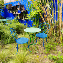 Charger l'image dans la galerie, Chaise de jardin en métal bleu