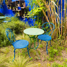 Charger l'image dans la galerie, Chaise de jardin en métal bleu