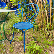 Charger l'image dans la galerie, Chaise de jardin en métal bleu