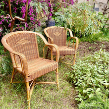 Charger l'image dans la galerie, Fauteuil vintage en rotin