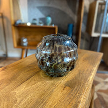 Charger l'image dans la galerie, Vase Rond En Verre Bleu et Marron