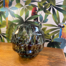 Charger l'image dans la galerie, Vase Rond En Verre Bleu et Marron
