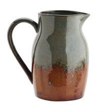 Charger l'image dans la galerie, Pichet en Grès – Émaillé Bleu Pétrole et Brun