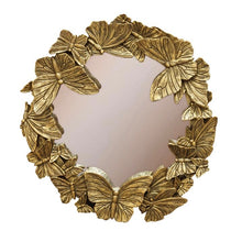 Charger l'image dans la galerie, MIROIR PAPILLONS VIEIL OR