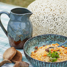 Charger l'image dans la galerie, Pichet en Grès – Émaillé Bleu Pétrole et Brun