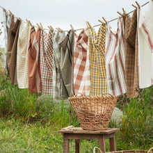 Charger l'image dans la galerie, Torchon de Cuisine en Coton – Orange Brûlé, Blanc Cassé et Noir
