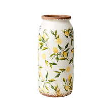 Charger l'image dans la galerie, LEMONA Vase - motif citron jaune – Forme urne M
