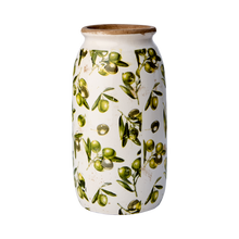 Charger l'image dans la galerie, Vase motif olives – Forme urne en grès
