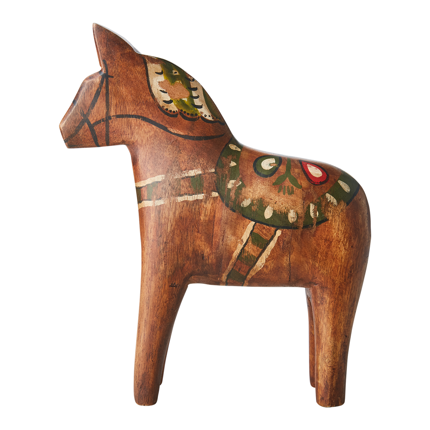 Cheval décoratif en bois peint