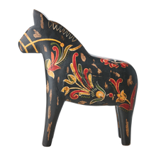 Charger l'image dans la galerie, Cheval décoratif en bois peint noir
