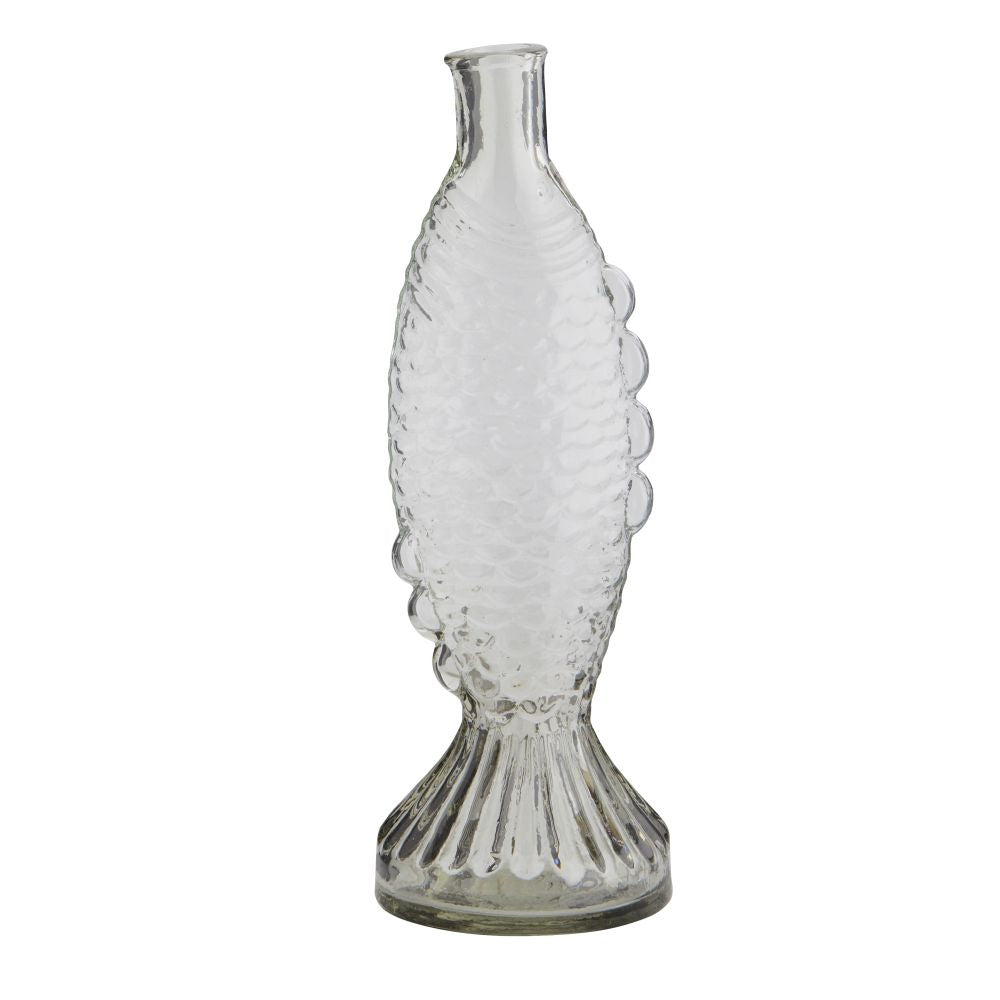 Vase en Verre Transparent – Forme de Poisson