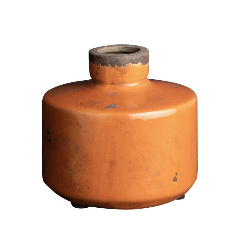 Vase bouteille large orange