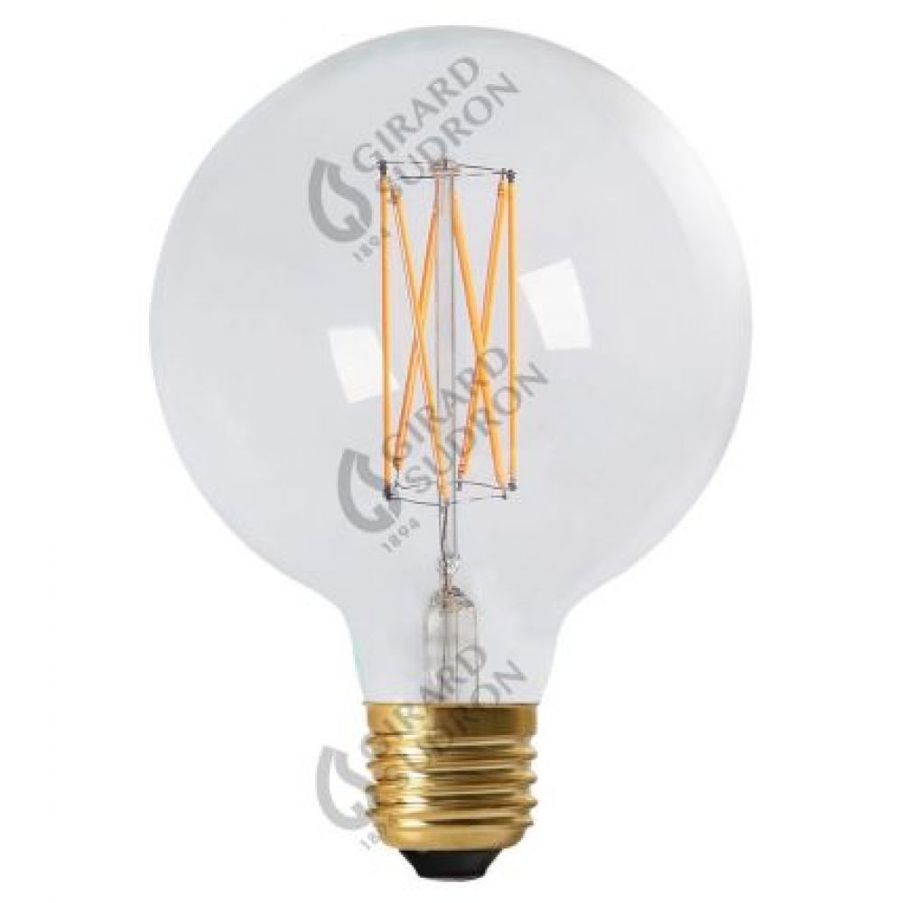 AMPOULE Globe G95 E27 Claire Filament droit 10W 980lm 2300K Dim
