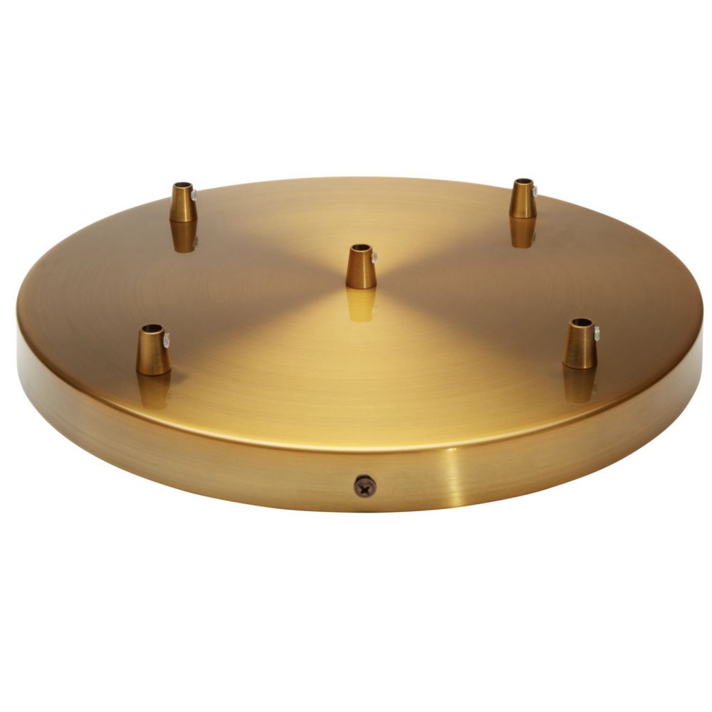 Plafonnier ACIER DORE 5 SORTIES STEELY 300X25MM