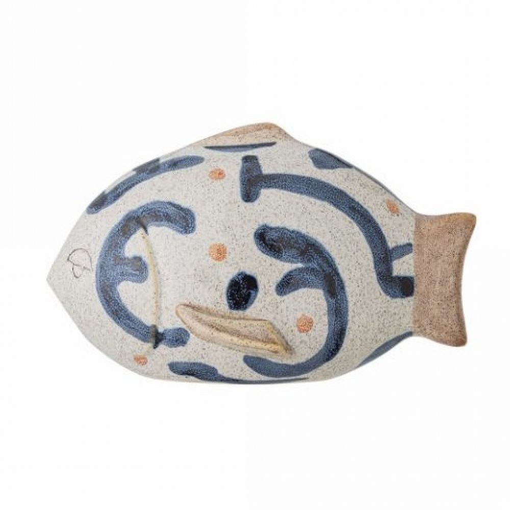 Poisson Eviaya Déco, Bleu, Grès G
