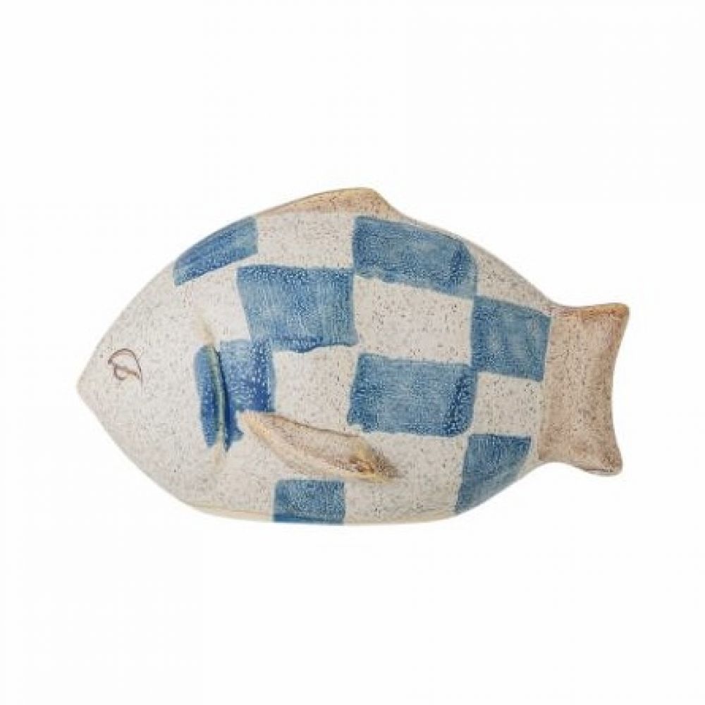 Poisson Eviaya Déco, Bleu, Grès P