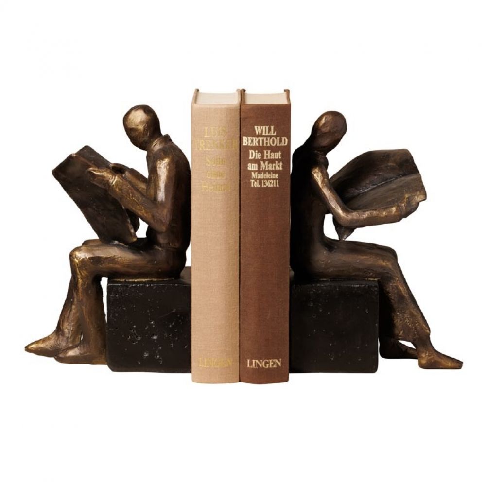 Serre-livres lecteurs assis