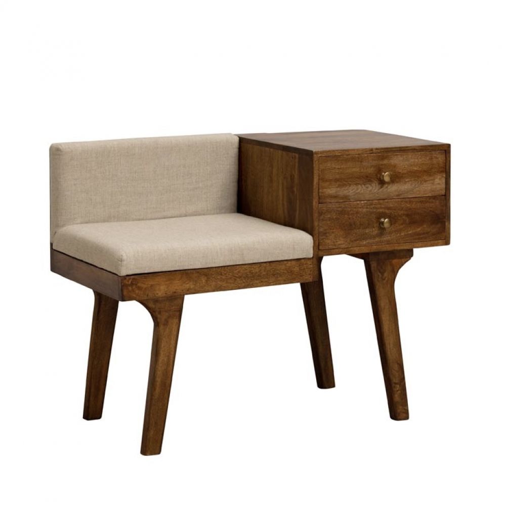 Banc 2 tiroirs téléphone Hallway