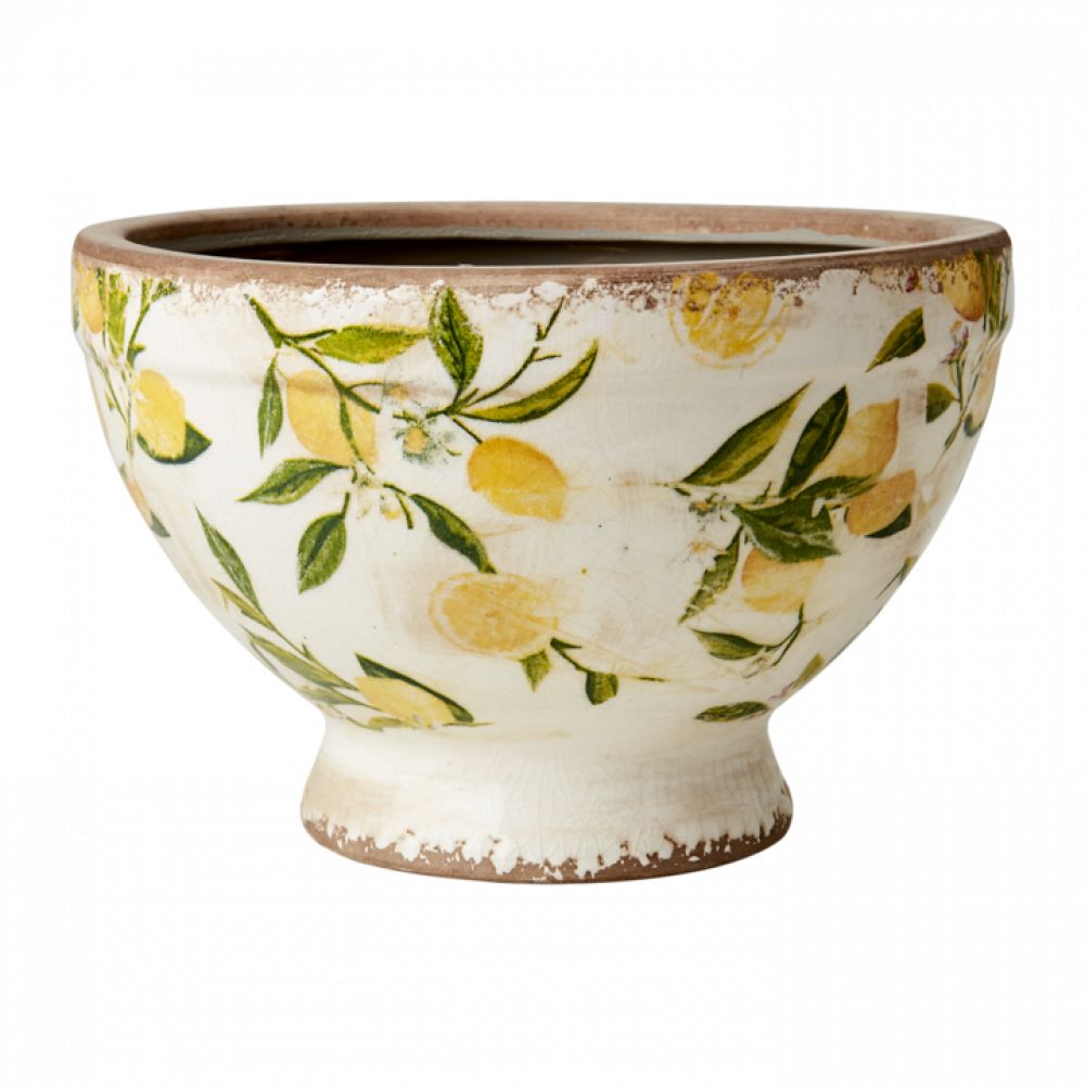 LEMONA Pot M, Blanc/vert/jaune