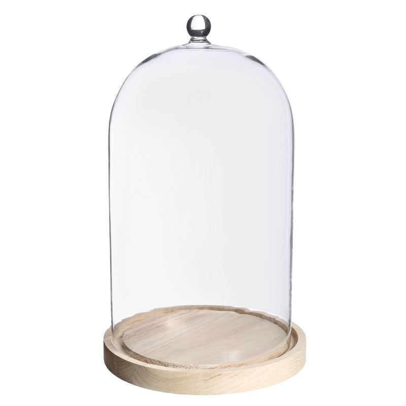 CLOCHE EN VERRE D17xH30 cm