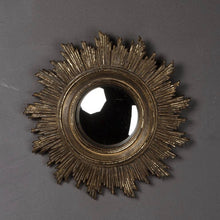 Charger l&#39;image dans la galerie, Miroir soleil doré antique
