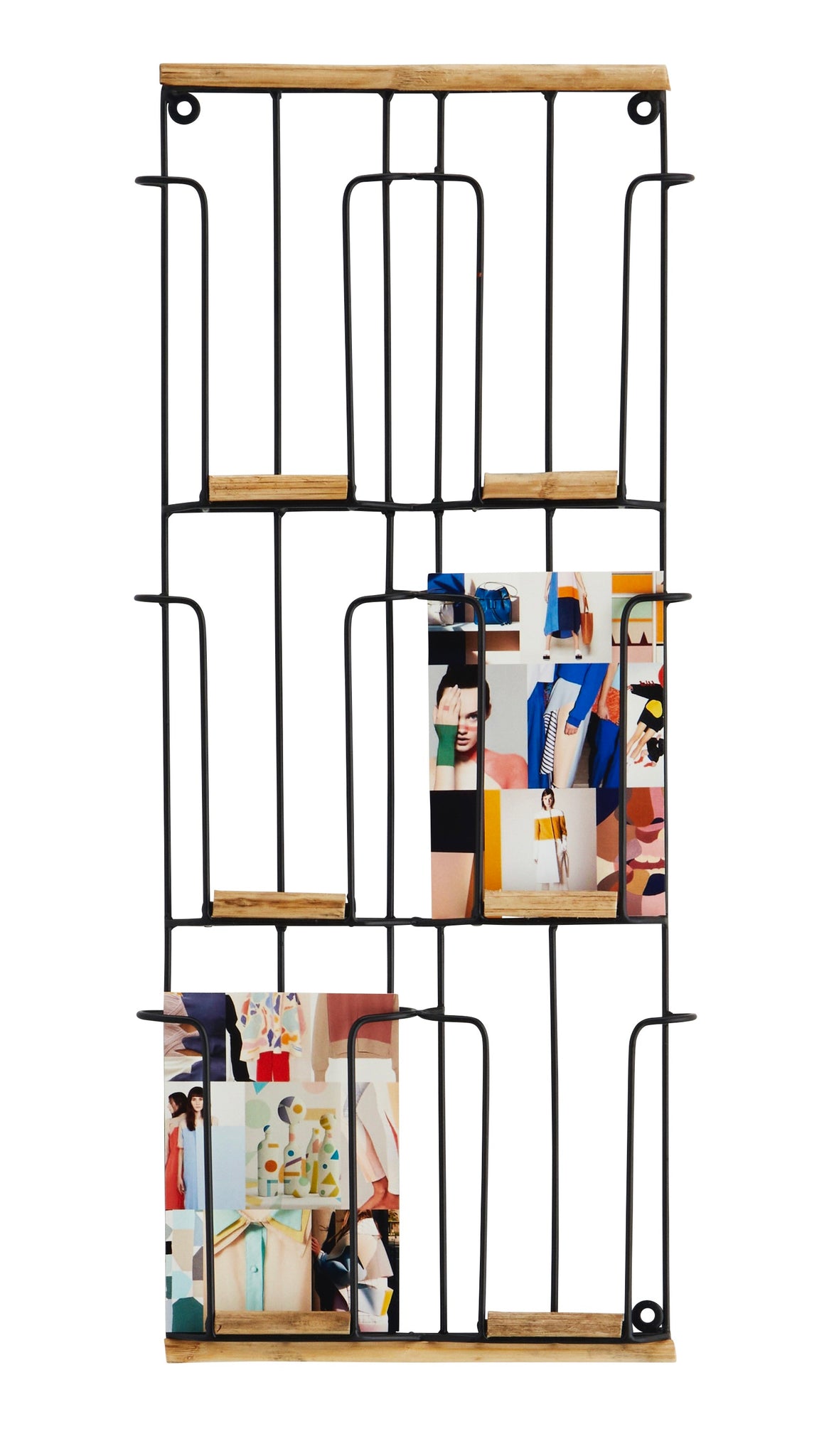 CAWI Porte-Cartes Long Barre Photo Bois – Grand Support Mural Polyvalent Pour Photos, Cartes & Fleurs Séchées, Fabriqué UE