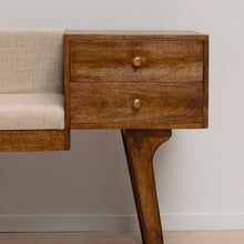 Charger l'image dans la galerie, Meuble d’entrée vide-poches avec banquette – Bois de manguier
