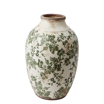 VASE VICTORIA vert Ø17/8xH26 cm