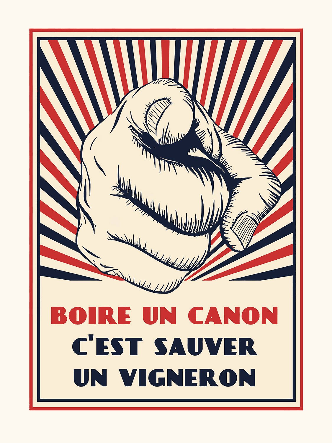 AFFICHE BOIRE UN CANON